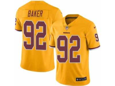 Men's Nike Washington Redskins #92 Chris Baker Elite Gold Rush NFL Jersey