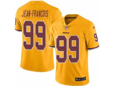 Men's Nike Washington Redskins #99 Ricky Jean-Francois Elite Gold Rush NFL Jersey
