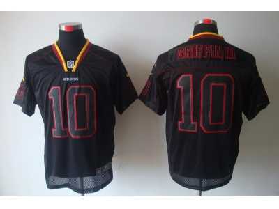 Nike NFL Washington Redskins #10 Robert Griffin III Lights Out Black Jerseys(Elite)