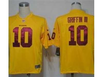 Nike NFL Washington Redskins #10 Robert Griffin III Yellow Jerseys(Elite)