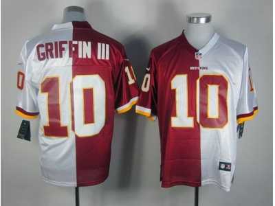 Nike NFL Washington Redskins #10 Robert Griffin III white-red jerseys[Elite split]