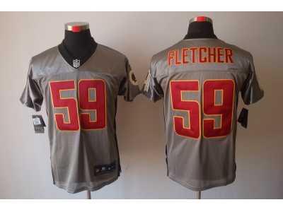 Nike NFL Washington Redskins #59 London Fletcher Grey Shadow Jerseys