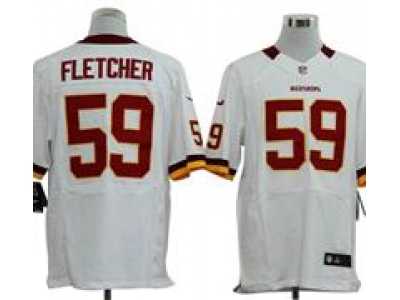 Nike NFL Washington Redskins #59 London Fletcher White Elite Jerseys