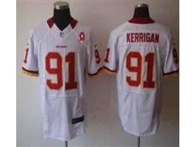 Nike NFL Washington Redskins #91 Ryan Kerrigan White Jerseys W 80TH Patch(Elite)