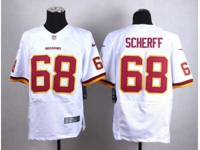 Nike Washington Redskins #68 Scherff white jerseys(Elite)