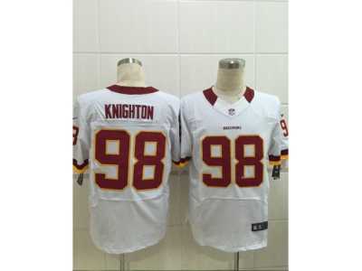 Nike Washington Redskins #98 Knighton white jerseys[Elite Knighton]