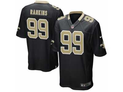 Men New Orleans Saints #99 Sheldon Rankins Black 2016 Draft Pick Game Jersey