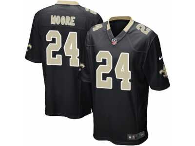 Men\'s Nike New Orleans Saints #24 Sterling Moore Game Black Team Color NFL Jersey