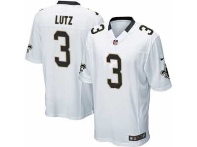 Men\'s Nike New Orleans Saints #3 Will Lutz Game White NFL Jersey
