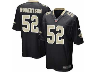 Men's Nike New Orleans Saints #52 Craig Robertson Game Black Team Color NFL Jersey