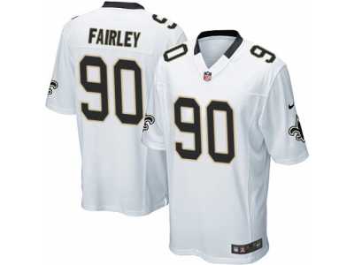 Men's Nike New Orleans Saints #90 Nick Fairley Game White NFL Jersey
