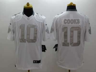 Nike New Orleans Saints #10 Brandin Cooks Platinum White Jerseys(Game)