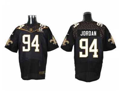 2016 Pro Bowl Nike New Orleans Saints #94 Cameron Jordan Black Jerseys(Elite)