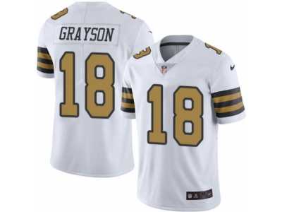 Men's Nike New Orleans Saints #18 Garrett Grayson Elite White Rush NFL Jersey