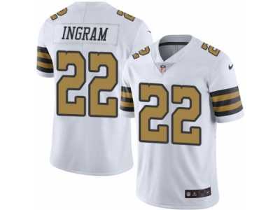 Men's Nike New Orleans Saints #22 Mark Ingram Elite White Rush NFL Jersey