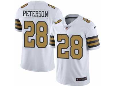 Men's Nike New Orleans Saints #28 Adrian Peterson Elite White Rush NFL Jersey