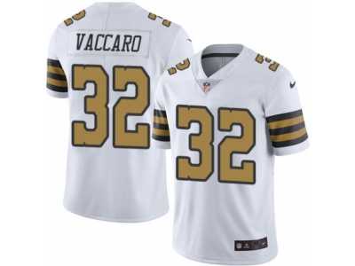 Men's Nike New Orleans Saints #32 Kenny Vaccaro Elite White Rush NFL Jersey