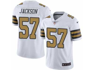 Men's Nike New Orleans Saints #57 Rickey Jackson Elite White Rush NFL Jersey