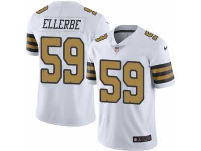 Men's Nike New Orleans Saints #59 Dannell Ellerbe Elite White Rush NFL Jersey