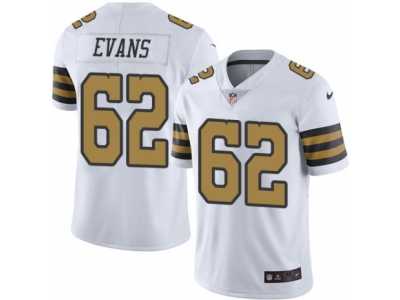 Men's Nike New Orleans Saints #62 Jahri Evans Elite White Rush NFL Jersey