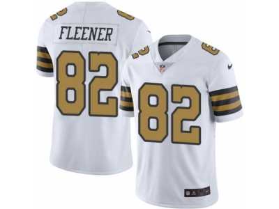 Men's Nike New Orleans Saints #82 Coby Fleener Elite White Rush NFL Jersey