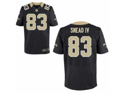 Men\'s Nike New Orleans Saints #83 Willie Snead IV Elite Black Team Color NFL Jersey