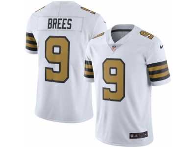 Men's Nike New Orleans Saints #9 Drew Brees Elite White Rush NFL Jersey