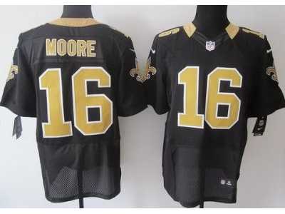 Nike NFL New Orleans Saints #16 Lance Moore black Jerseys(Elite)
