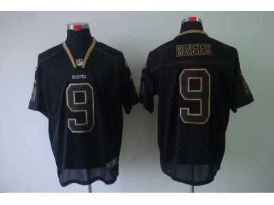 Nike NFL New Orleans Saints #9 Drew Brees black jerseys[Elite lights out]