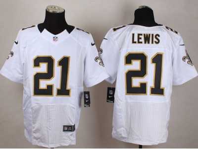 Nike New Orleans Saints #21 Lewis white Jerseys(Elite)