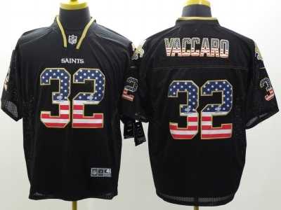 Nike New Orleans Saints #32 Kenny Vaccaro Black Jerseys(USA Flag Fashion Elite)