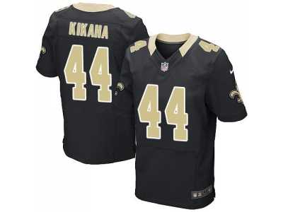 Nike New Orleans Saints #44 Hau'oli Kikaha Black Jerseys(Elite)