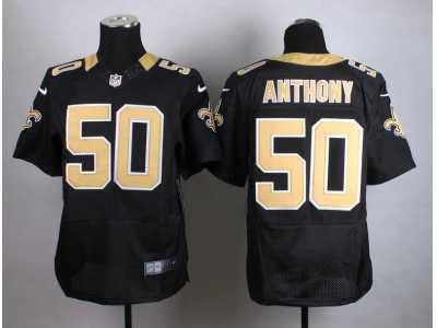 Nike New Orleans Saints #50 Stephone Anthony Black jerseys(Elite)