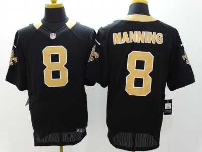 Nike New Orleans Saints #8 Archie Manning black jerseys(Elite)