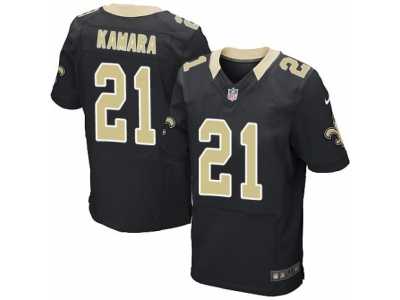 Nike Saints #21 Alvin Kamara Black Team Color Men's Stitched NFL Elite Jersey