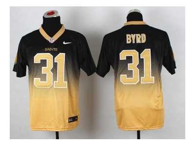 Nike new orleans saints #31 byrd black-gold jerseys[Elite II drift fashion]