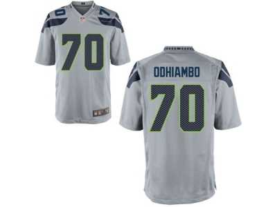 Men's Nike Seattle Seahawks #70 Rees Odhiambo Game Grey Alternate NFL Jersey