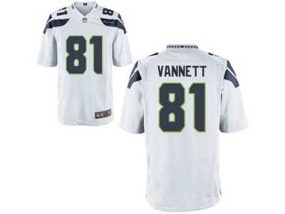 Men's Nike Seattle Seahawks #81 Nick Vannett Game White NFL Jersey