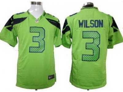 Nike NFL Seattle Seahawks #3 Russell Wilson Green Jerseys(Game)