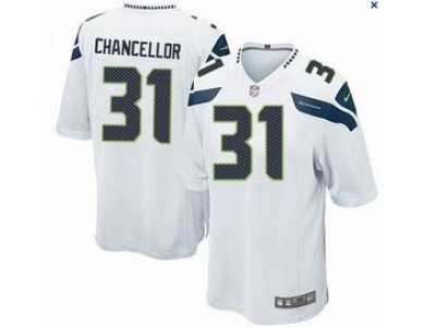 Nike seattle seahawks #31 kam chancellor white jerseys[game]