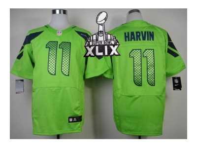 2015 Super Bowl XLIX Nike jerseys seattle seahawks #11 harvin green[Elite]