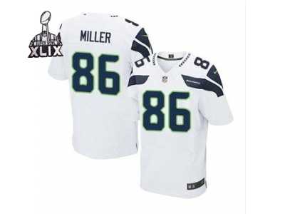 2015 Super Bowl XLIX Nike jerseys seattle seahawks #86 zach miller white[Elite]