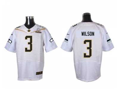 2016 Pro Bowl Nike Seattle Seahawks #3 Russell Wilson white jerseys(Elite)