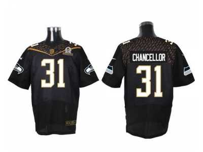 2016 Pro Bowl Nike Seattle Seahawks #31 Kam Chancellor Black jerseys(Elite)
