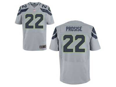 Men's Nike Seattle Seahawks #22 C.J. Prosise Elite Grey Alternate NFL Jersey