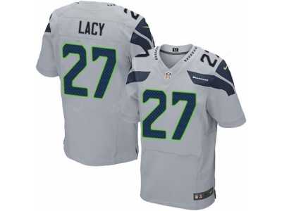 Men's Nike Seattle Seahawks #27 Eddie Lacy Elite Grey Alternate NFL Jersey