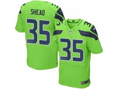 Men's Nike Seattle Seahawks #35 DeShawn Shead Elite Green Rush NFL Jersey