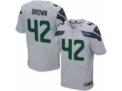 Men's Nike Seattle Seahawks #42 Arthur Brown Elite Grey Alternate NFL Jersey