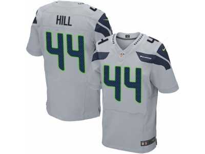Men's Nike Seattle Seahawks #44 Delano Hill Elite Grey Alternate NFL Jersey