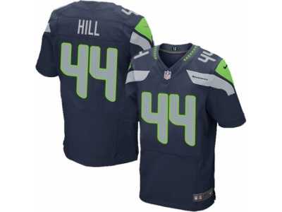 Men's Nike Seattle Seahawks #44 Delano Hill Elite Steel Blue Team Color NFL Jersey